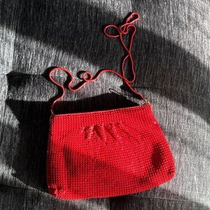 Vintage ELKA Red Beaded Women's Bag